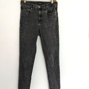 Frank And Oak Debbie Skinny Jeans Washed Black Size 29